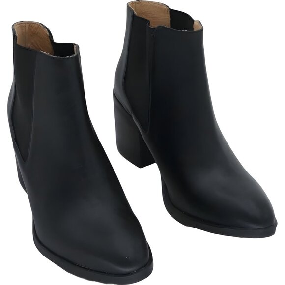 Nisolo Shoes - Nisolo Women's Heeled Slip-on Waterproof Leather Chelsea Boots Size 11